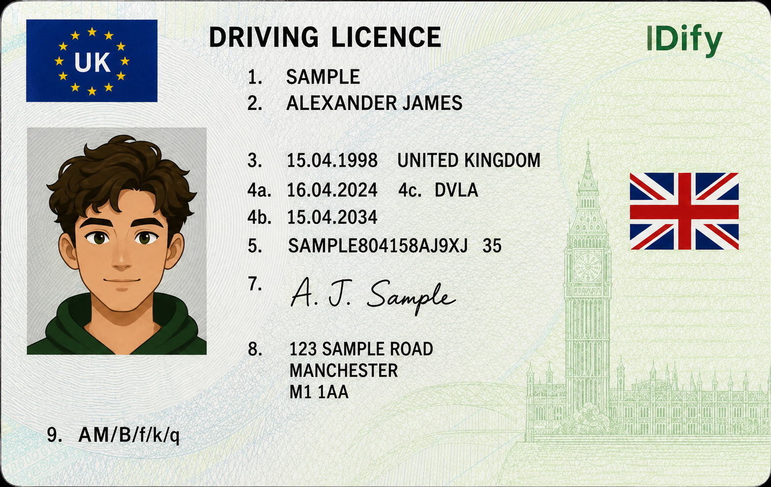 Green "Provisional" License Card